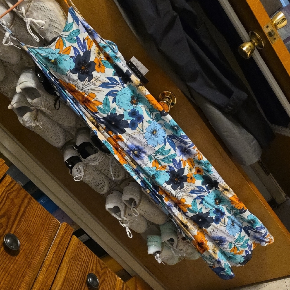 O'Neill Bayleigh Dress with Blue and Orange Accents
